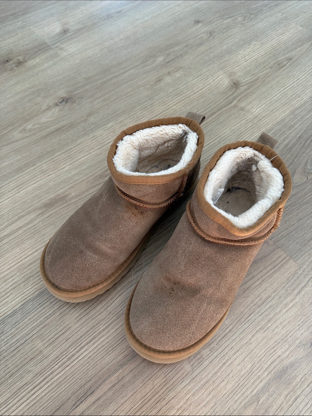 Women’s Cozy Brown Suede-Look Ankle Booties with Plush Lining
